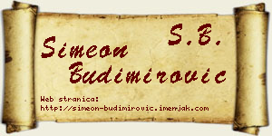 Simeon Budimirović vizit kartica